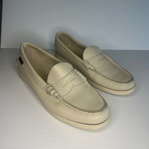 Sebago Dan Taupe Leather Boat Shoe/loafer Women’s 8.5M Sizing